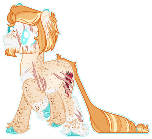 An earth pony standing there looking upset and unsure